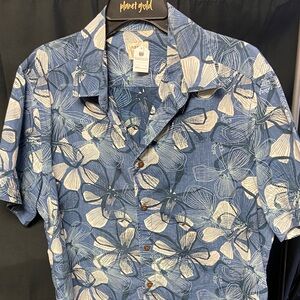 Planet Gold Navy Floral Men's Shirt